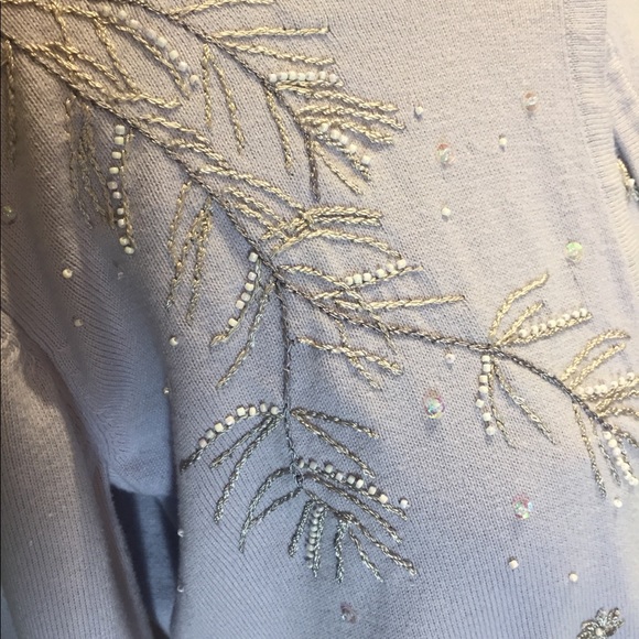 Crystal Kobe Mock 2-piece Beaded Sweater - Picture 4 of 6